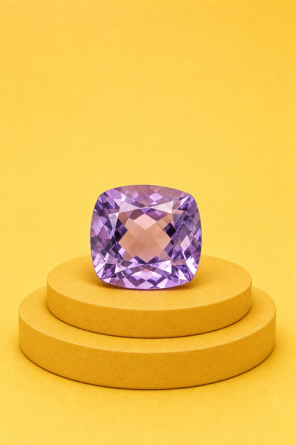 Amatista natural · Cushion 9×9 mm · Lavanda