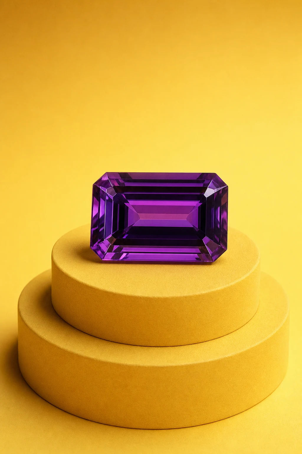 Amatista natural · Esmeralda 10×7 mm · Púrpura profundo