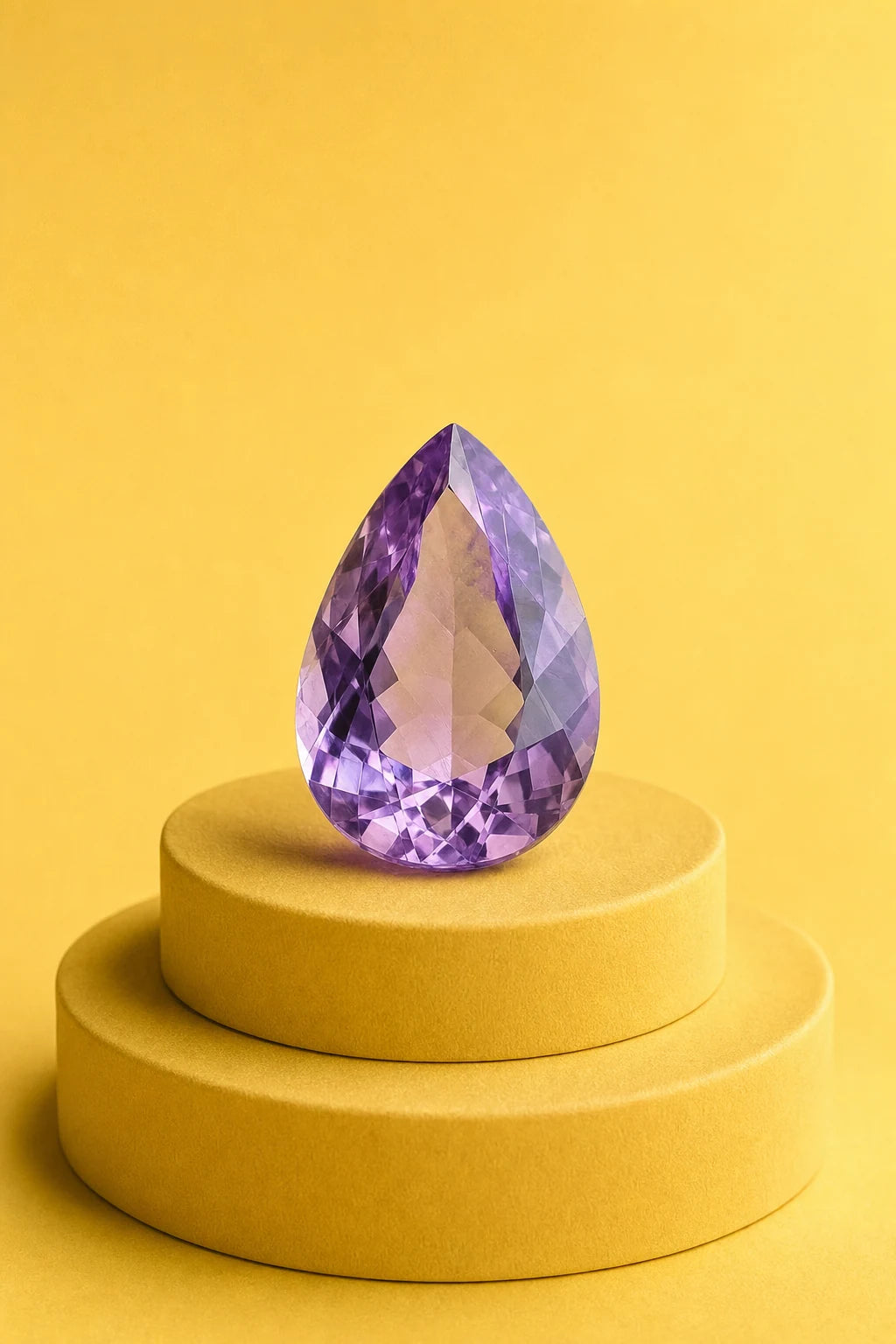 Amatista natural · Pera 11×7 mm · Lila claro