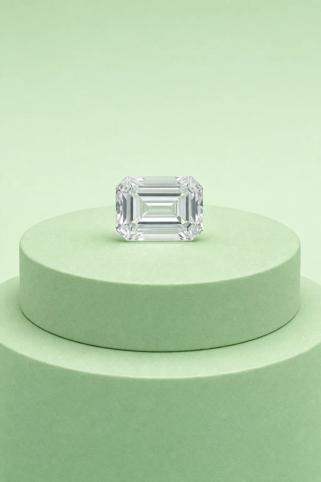 CZ · Talla Esmeralda 8×6 mm · Blanco