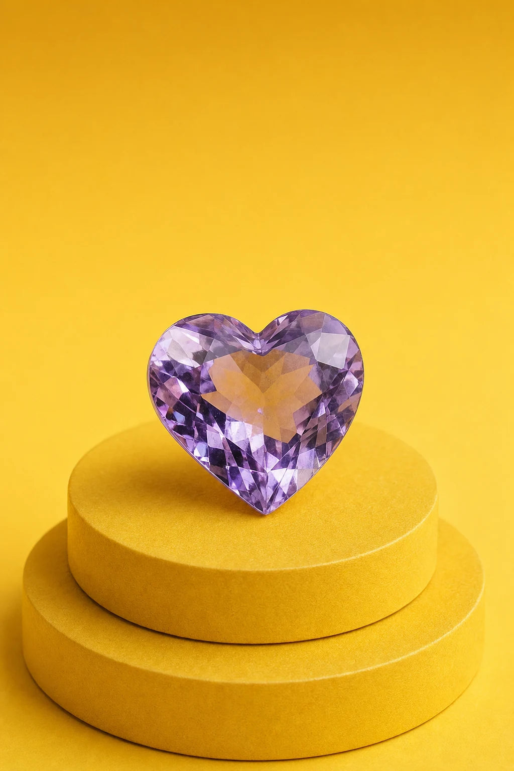 Amatista natural · Corazón 9 mm · Lila bebé