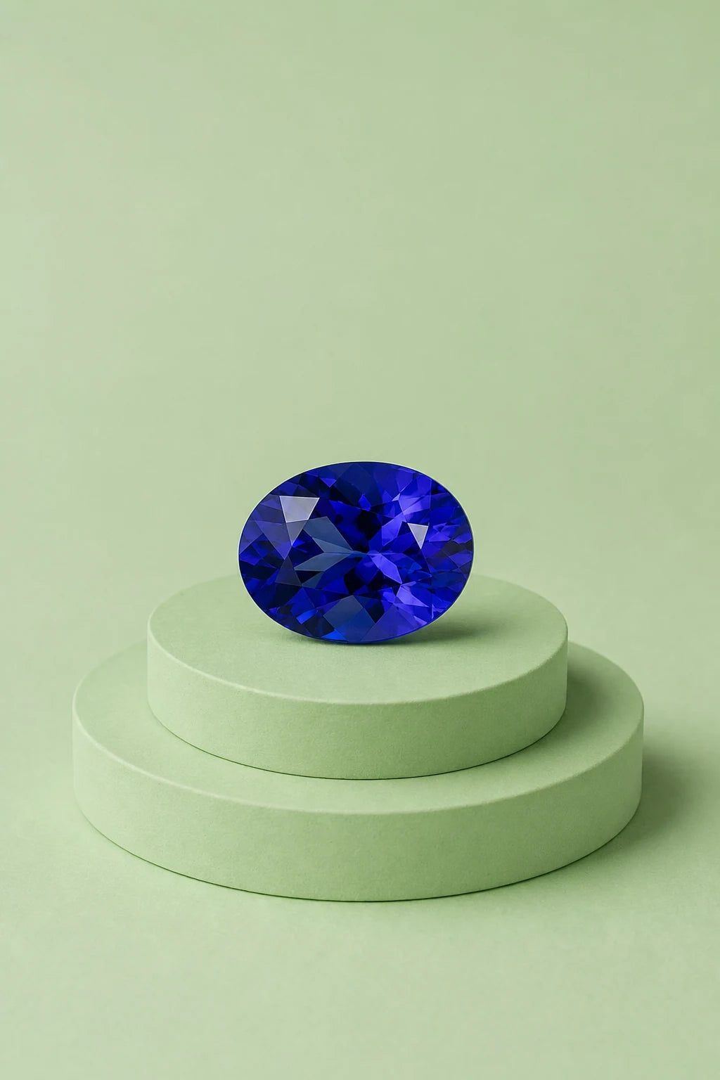 Cristal · Oval 10×8 mm · Azul cobalto